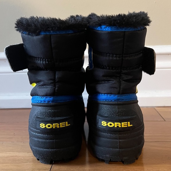 SOREL TODDLER BOYS BLUE AND BLACK SNOW BOOTS - Picture 5 of 8